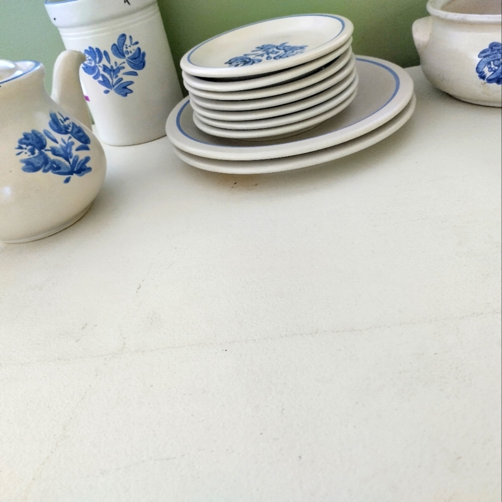 Tea pot set plates untensil jar mugs ect